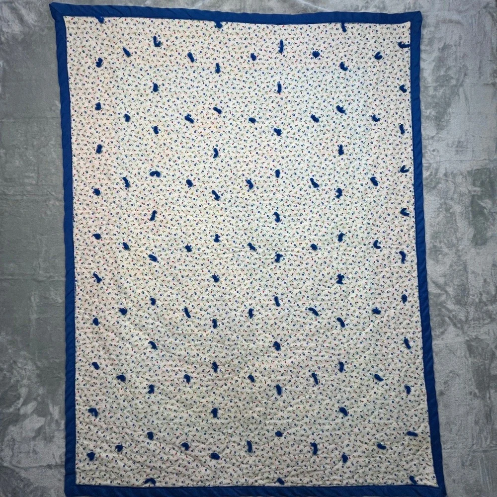 Handmade Baby Quilt Infant Multicolor Circus Teddy Bear‎ Clown Polka Dot Patch